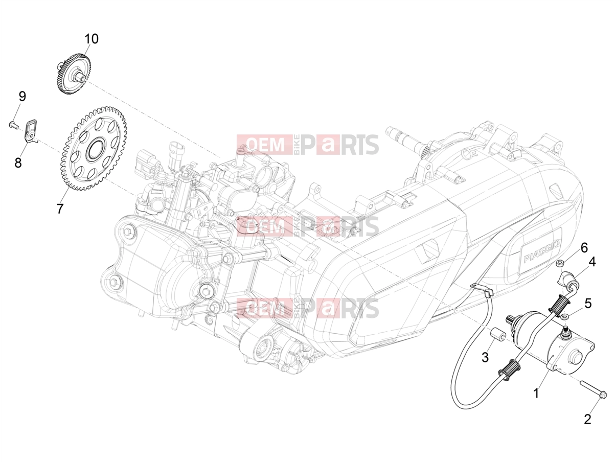 PIAGGIO MP3 400 Engine » Stater - Electric starter