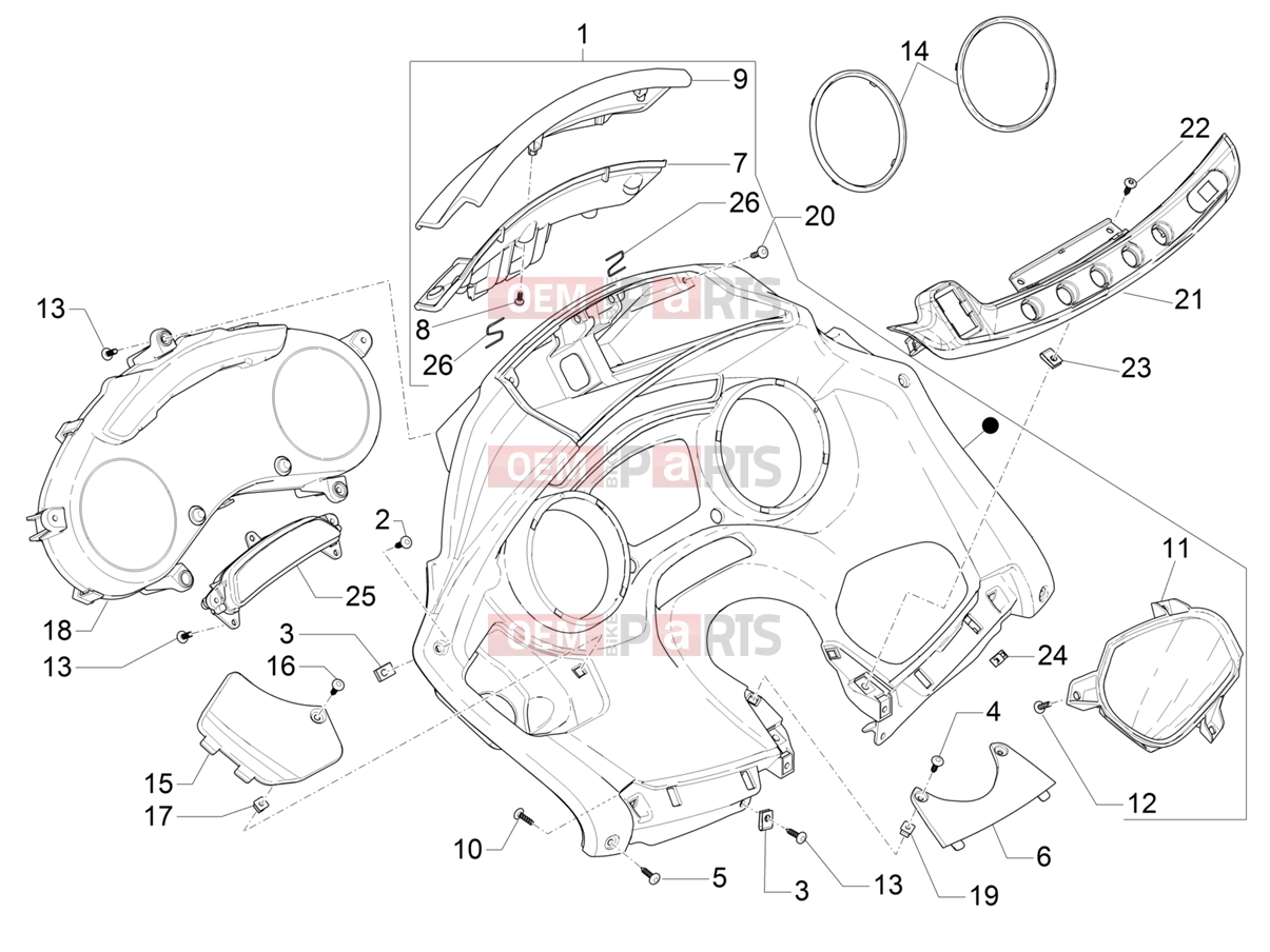 PIAGGIO MP3 400 Handlebars/Steering » Meter combination - Cruscotto