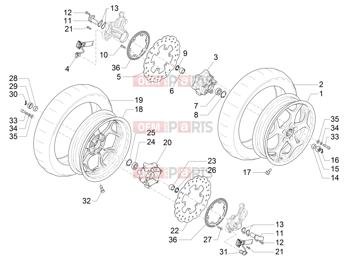 PIAGGIO MP3 400 Suspensions - Wheels » Front wheel