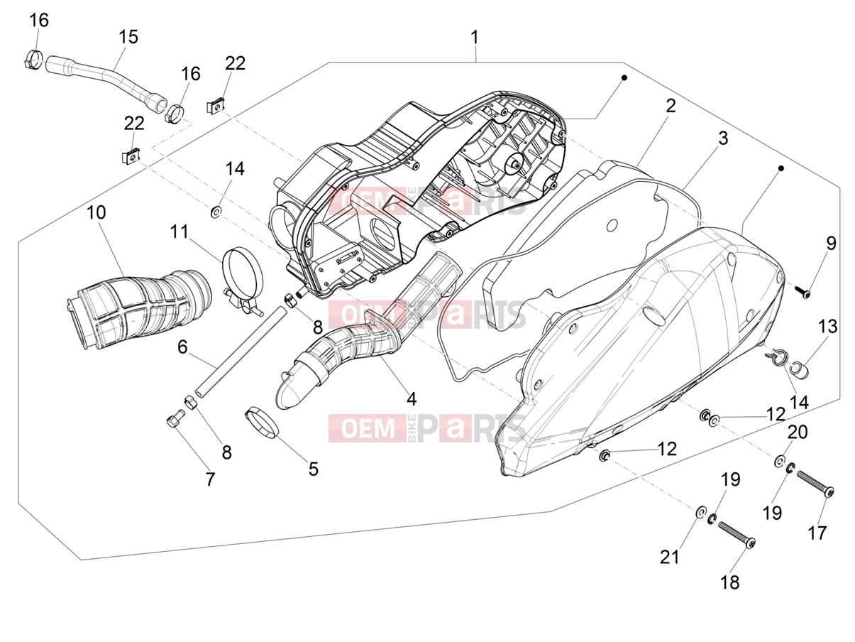 PIAGGIO MP3 500 Sport Advanced Engine » Air filter