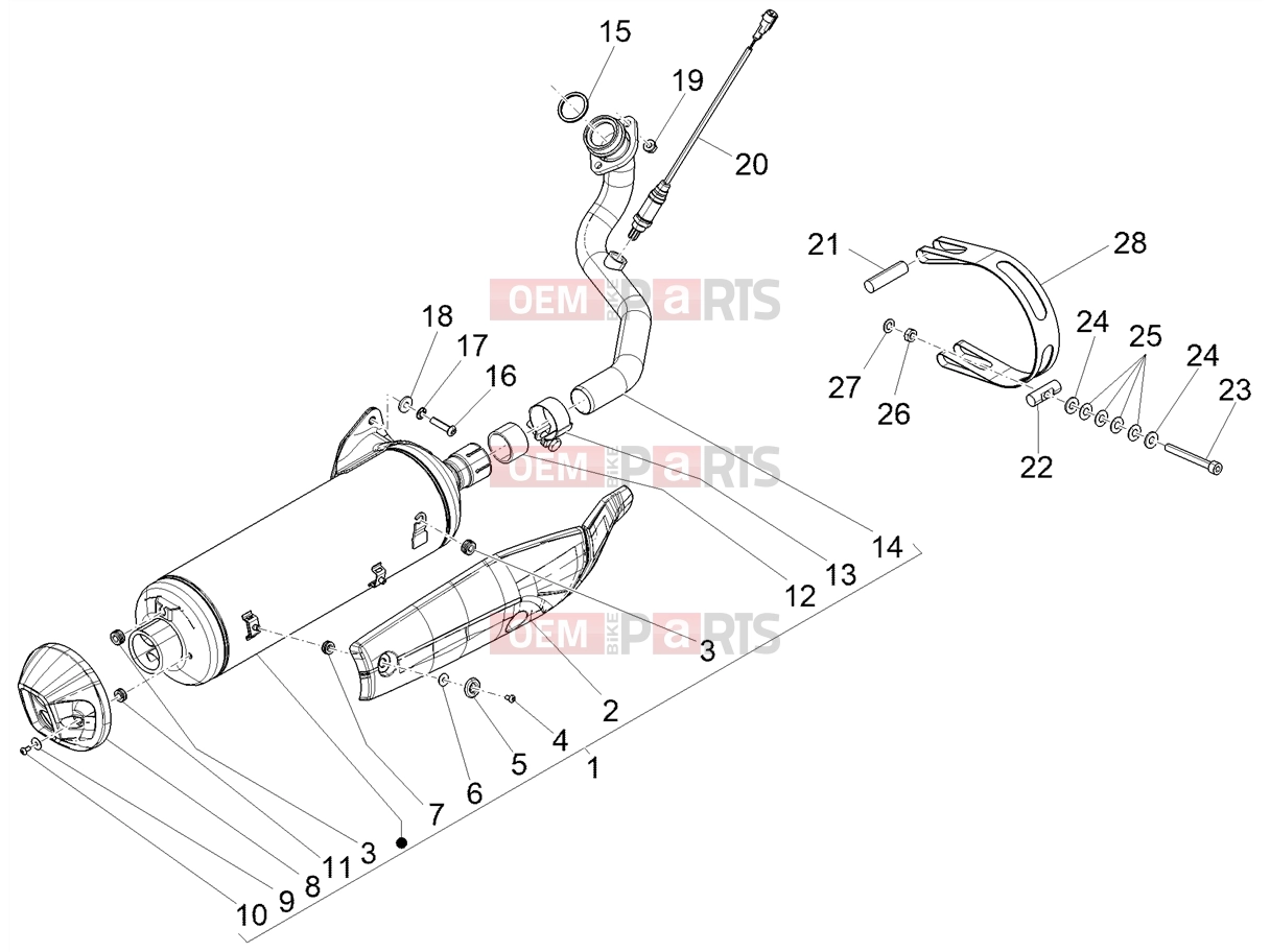 PIAGGIO MP3 500 Sport Advanced Engine » Silencer