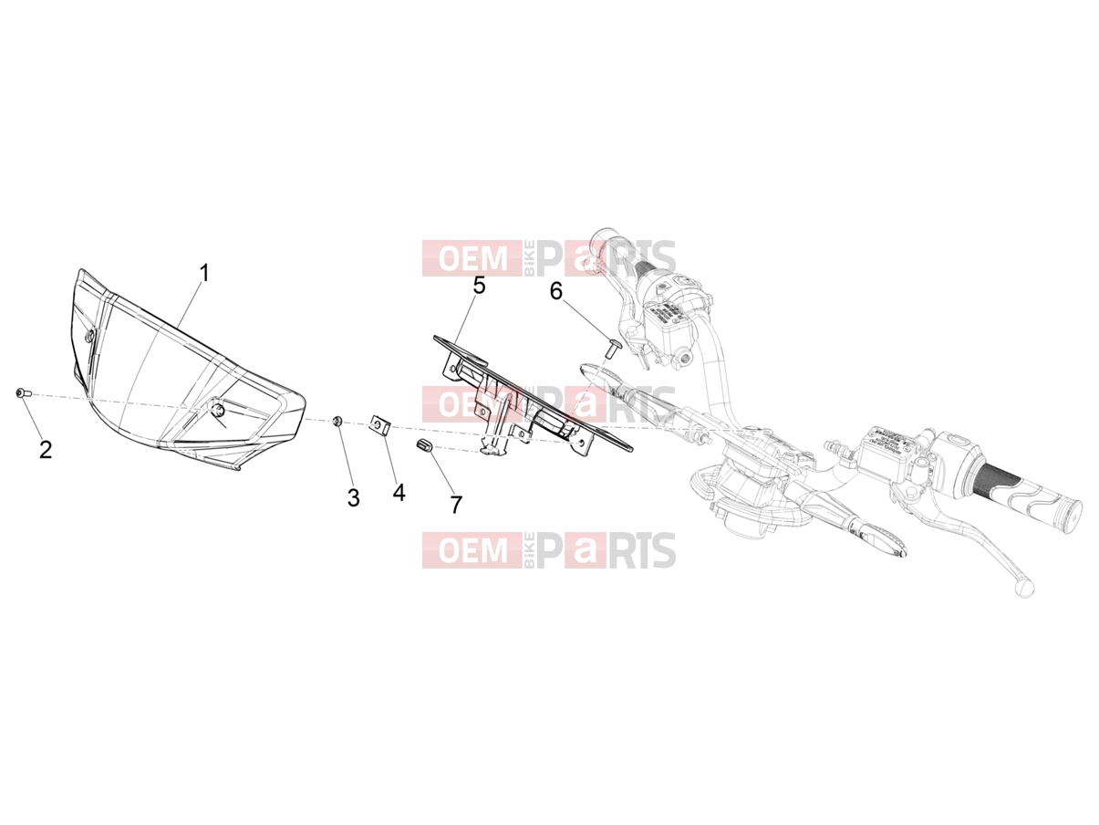 PIAGGIO Piaggio 1 Motorcycle Handlebars/Steering » Handlebars coverages