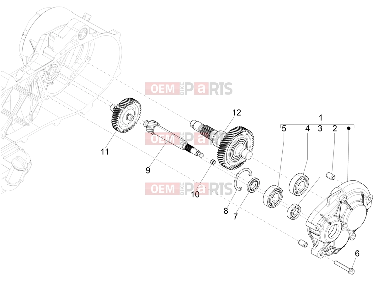 PIAGGIO Zip 50 4T 25 Km/h Engine » Reduction unit