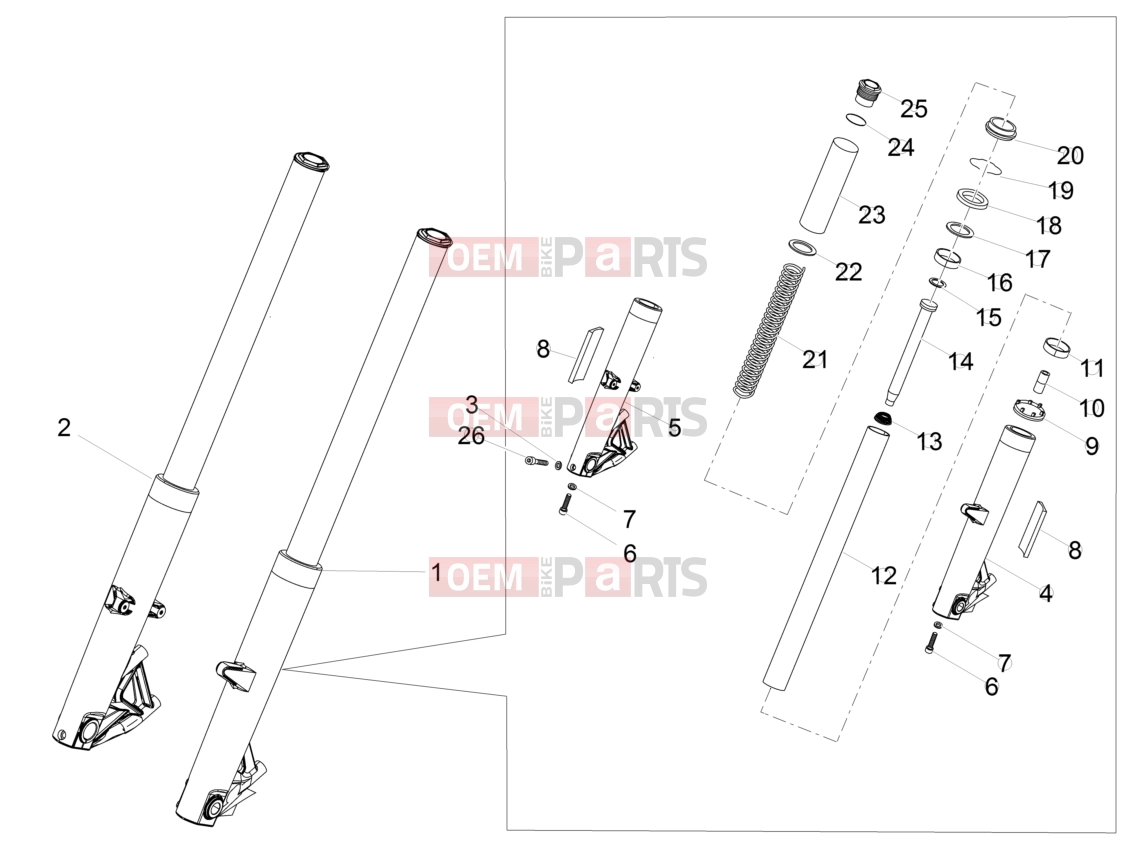 MOTOGUZZI Audace 1400 Carbon ABS Suspensions » Front fork Kaifa