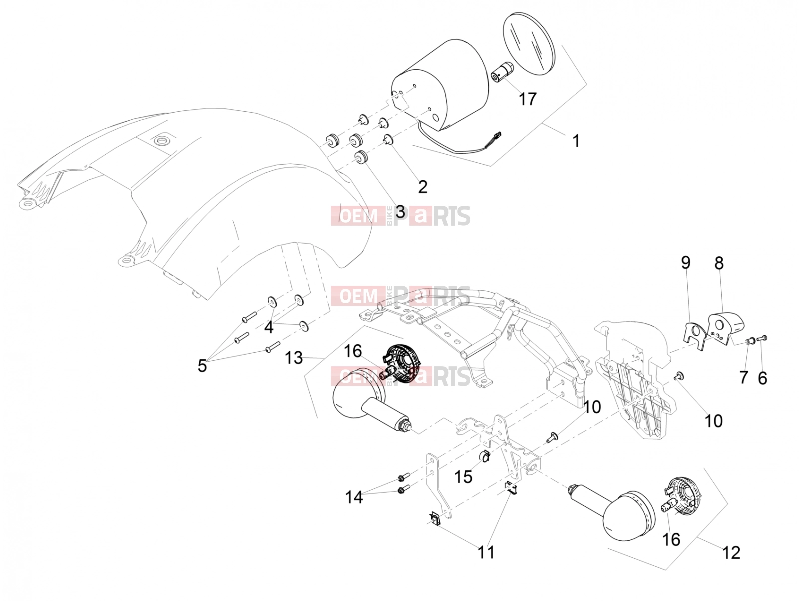 MOTOGUZZI Eldorado 1400 ABS Lights - Instruments » Rear lights