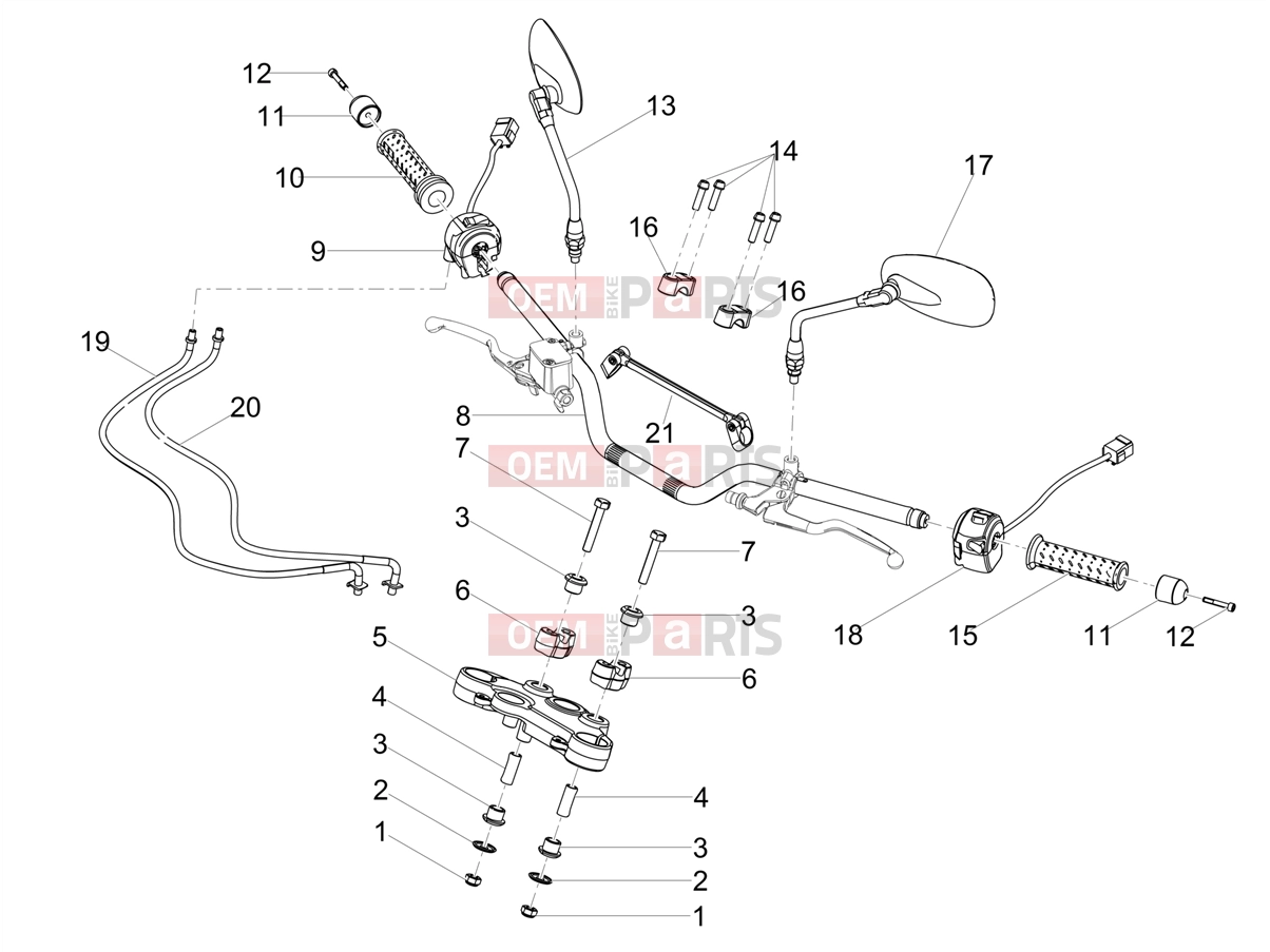 MOTOGUZZI V7 III Rough 750 Handlebar - Controls » Handlebar - Controls