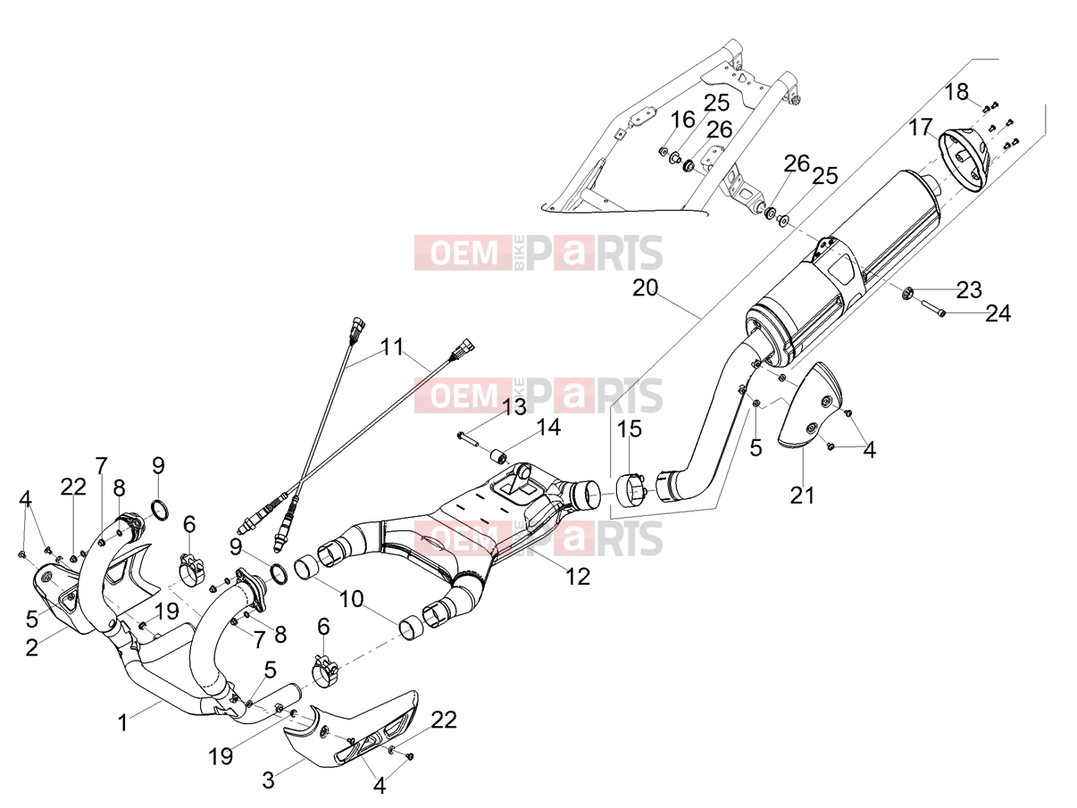 MOTOGUZZI V85 TT Engine » Exhaust pipe