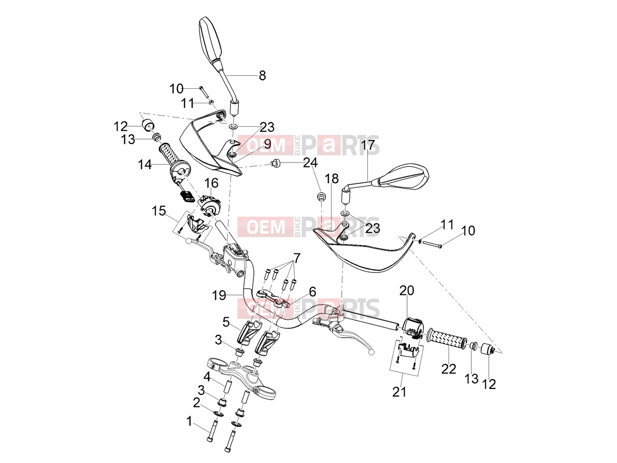 MOTOGUZZI V85 TT Handlebar - Controls » Handlebar - Controls