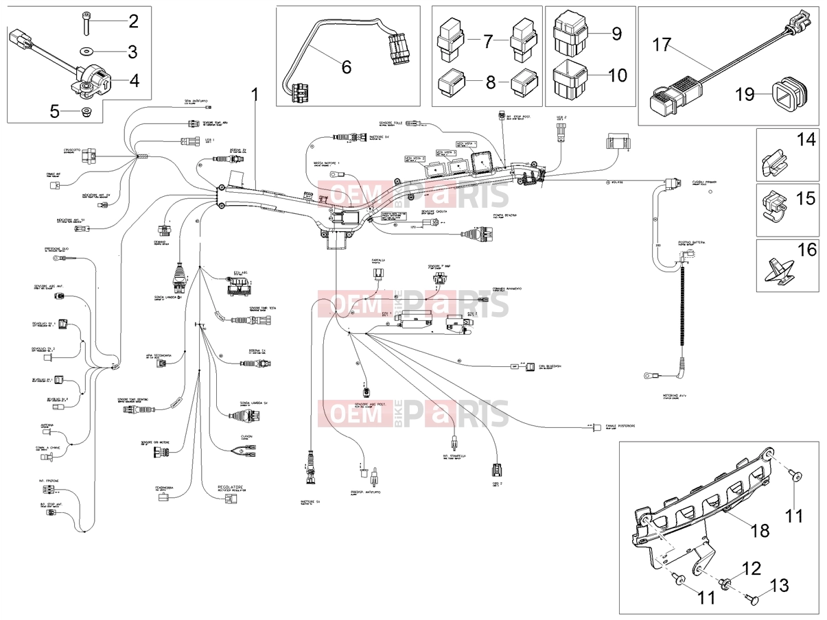 MOTOGUZZI V85 TT Travel Pack Electrical systems » Central electrical system