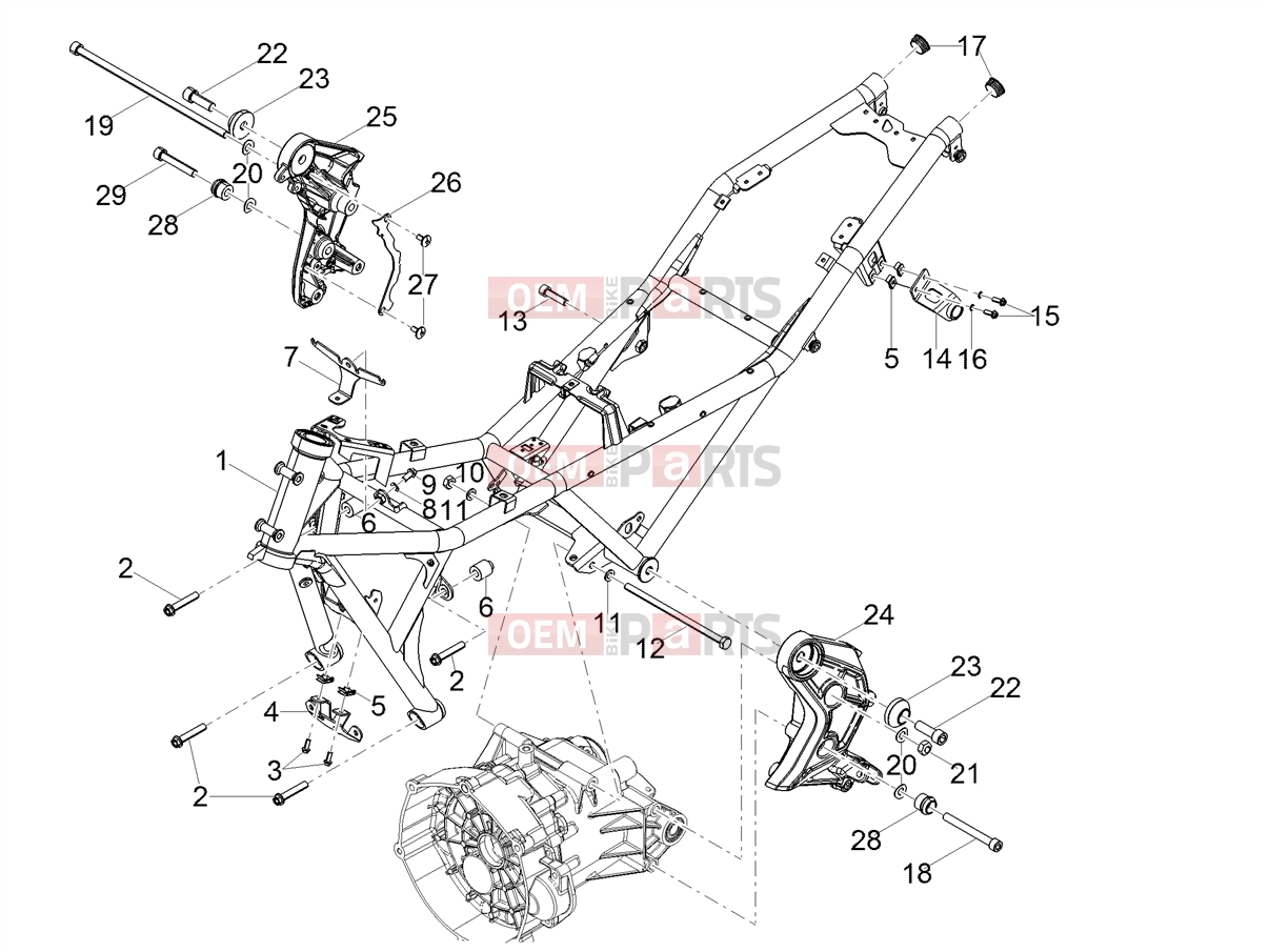 MOTOGUZZI V85 TT Travel Pack Frame » Frame