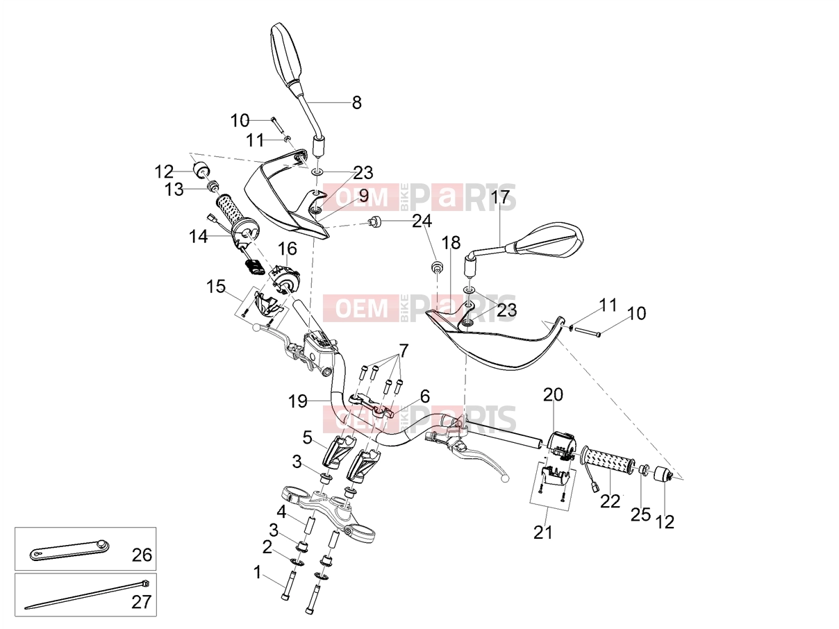 MOTOGUZZI V85 TT Travel Pack Handlebar - Controls » Handlebar - Controls