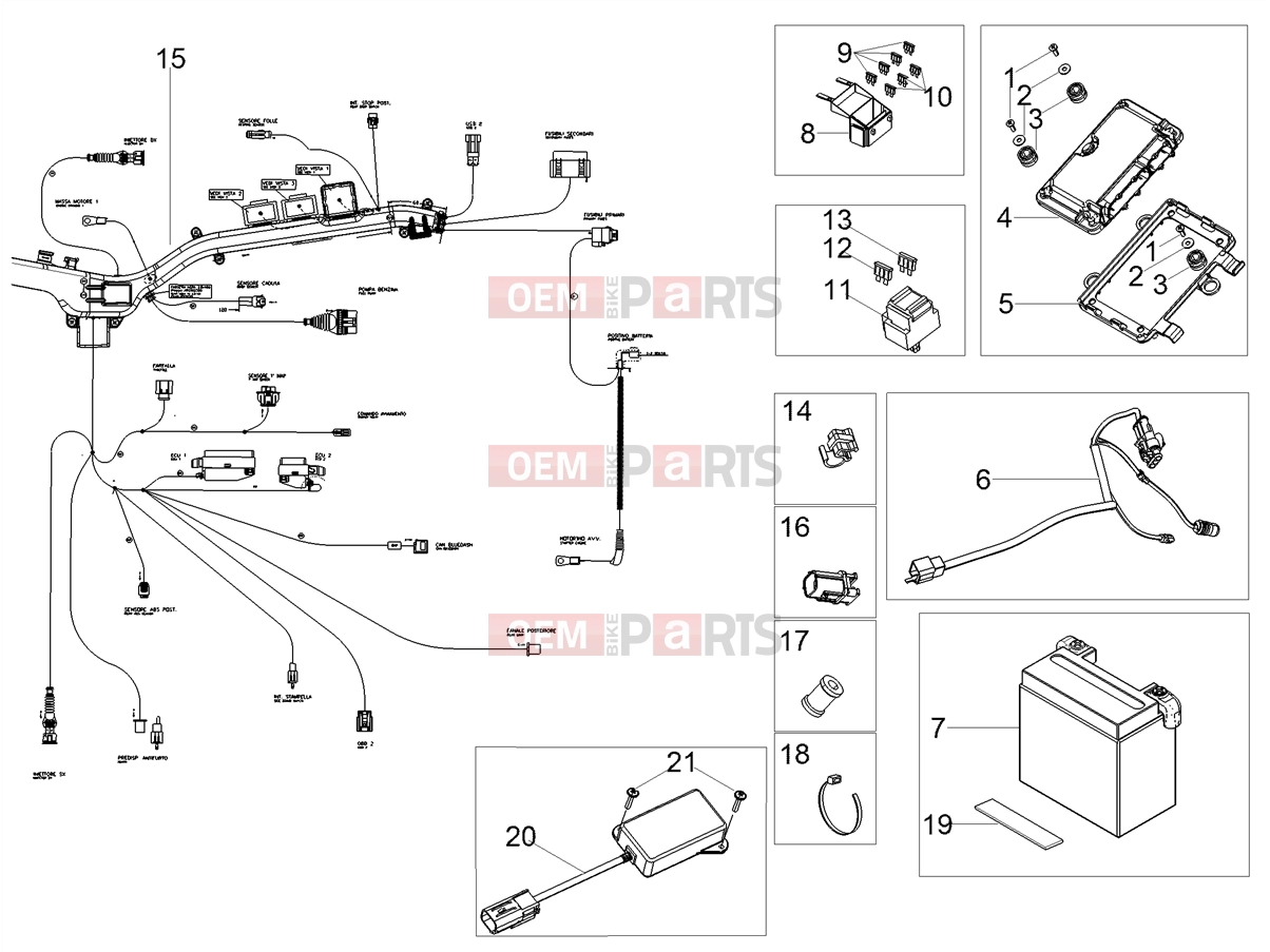 MOTOGUZZI V85 TT Travel Pack Electrical systems » Rear electrical system