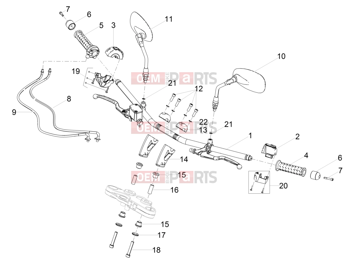 MOTOGUZZI V9 Bobber 850 Handlebar - Controls » Handlebar - Controls