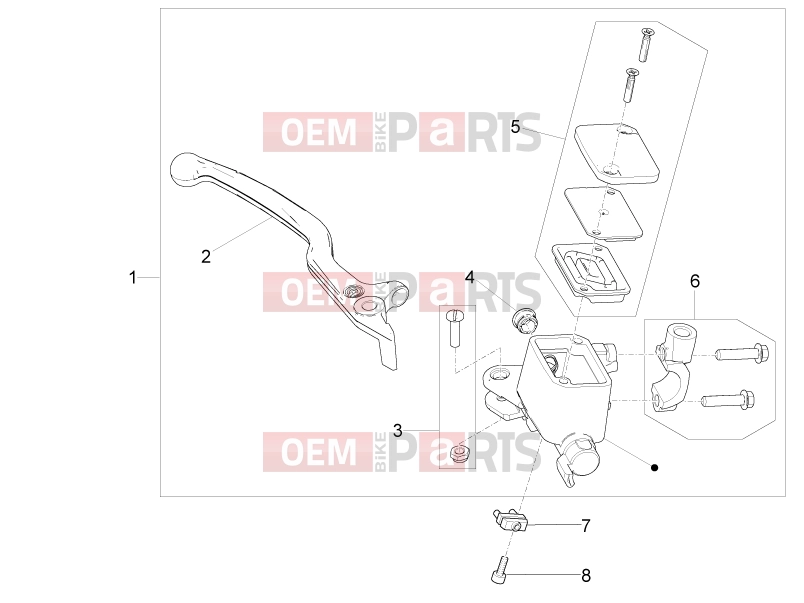 MOTOGUZZI V9 Bobber 850  Brake system » Front master cilinder