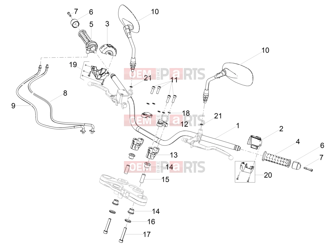 MOTOGUZZI V9 Roamer 850 Handlebar - Controls » Handlebar - Controls