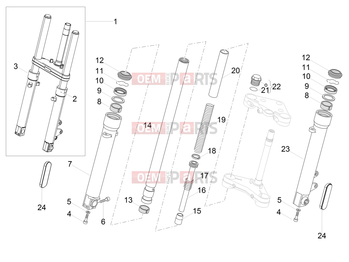 MOTOGUZZI V9 Bobber 850 Suspensions » Front fork Kaifa
