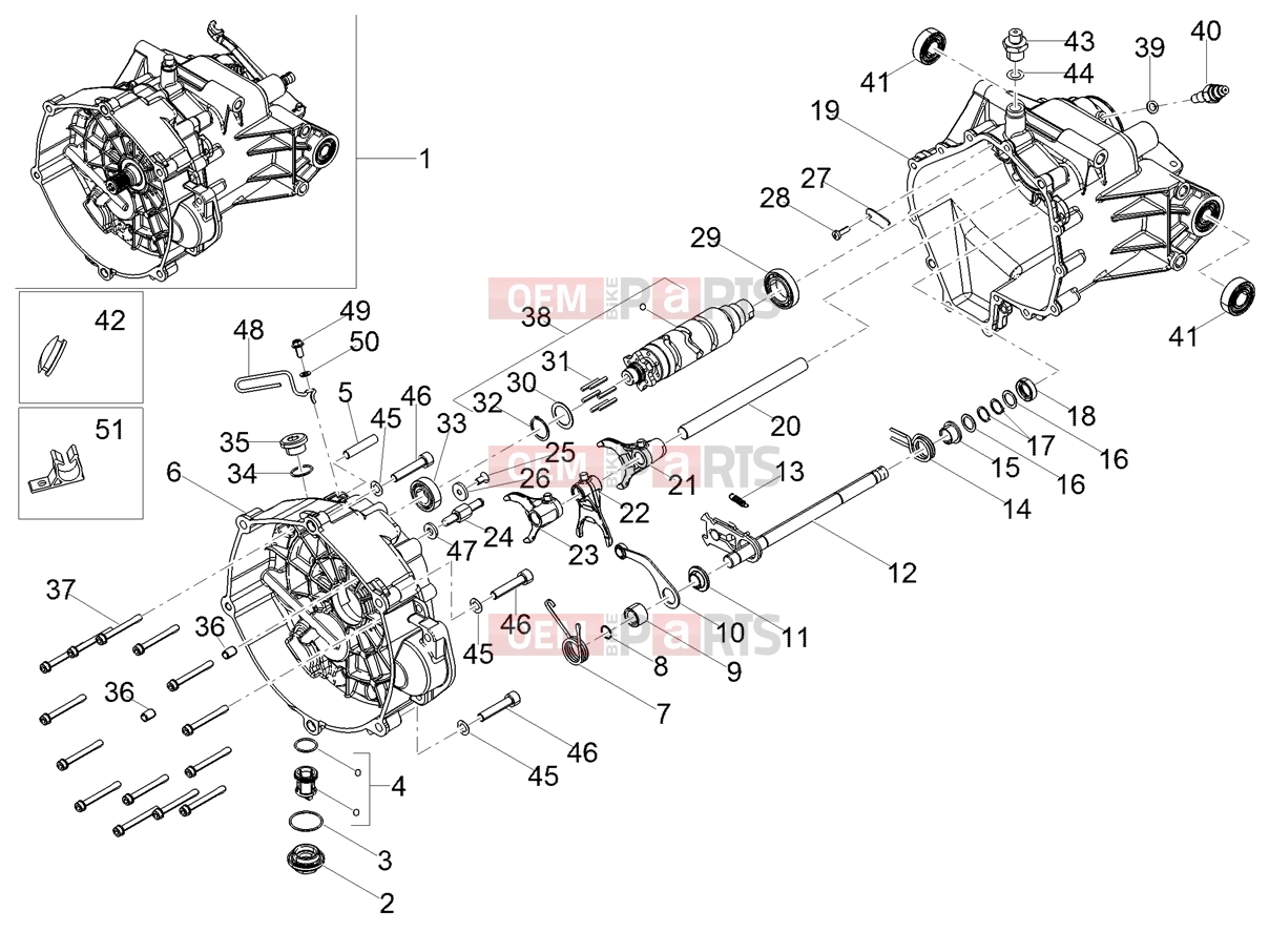 MOTOGUZZI V9 Bobber 850 Engine » Gear box / Selector / Shift cam