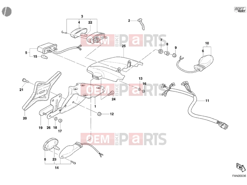 DUCATI 2003 Monster 620 TAILLIGHT » LIGHTING SYSTEM