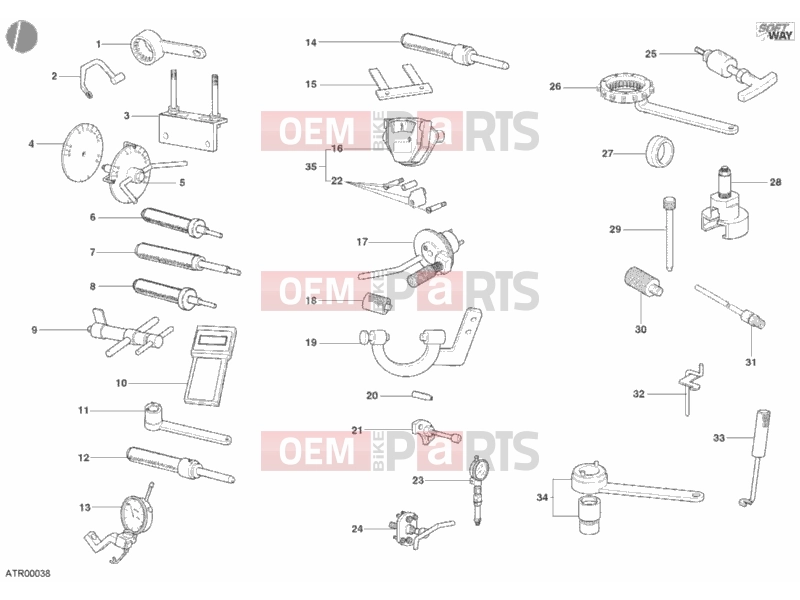 DUCATI 2003 Monster 620 WORKSHOP SERVICE TOOLS, ENGINE » UNCLASSIFIED