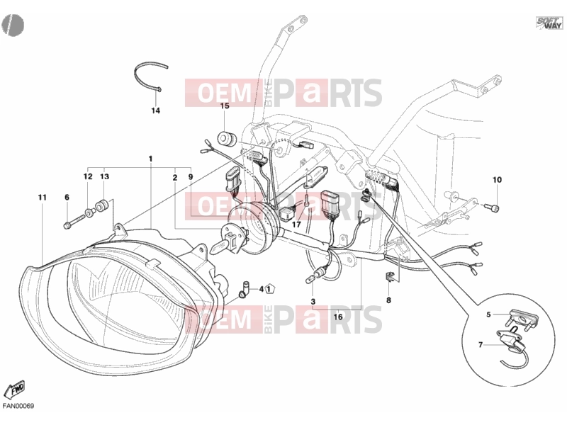 DUCATI 2003 Supersport 620 S HEADLIGHT » LIGHTING SYSTEM