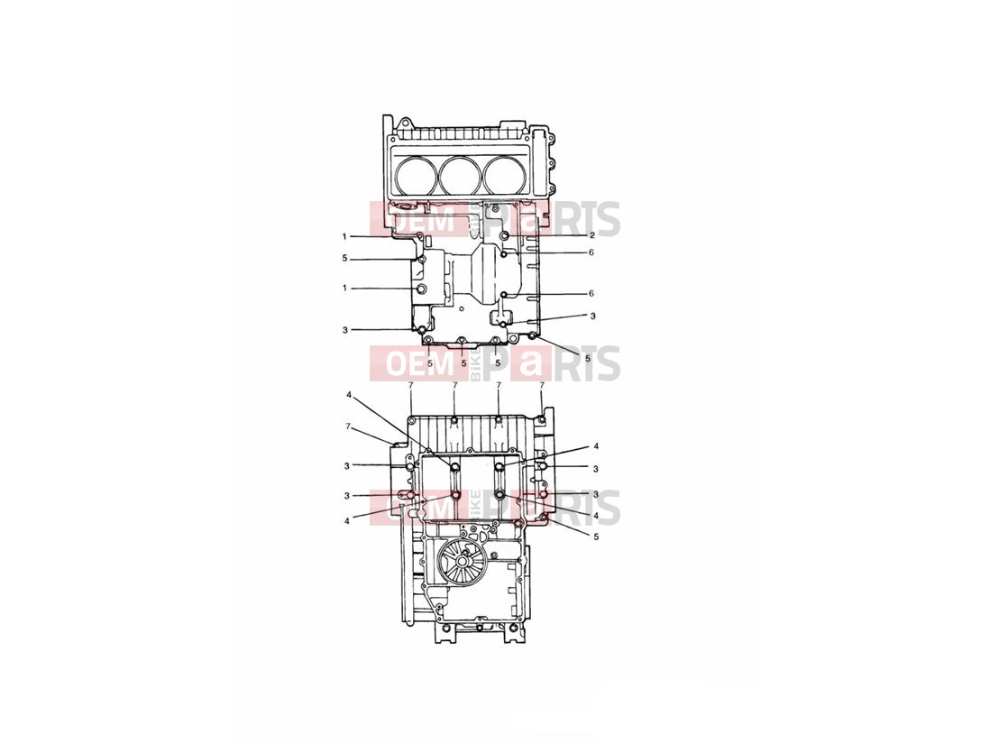 Triumph 1992 TRIDENT Crankcase Fixings 9873 »