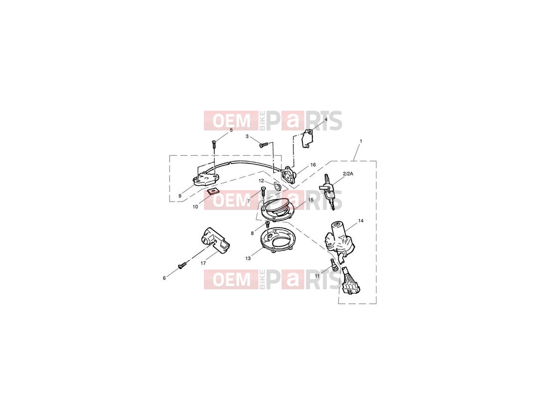 Triumph 1996 TRIDENT Ignition Switch & Lock Set