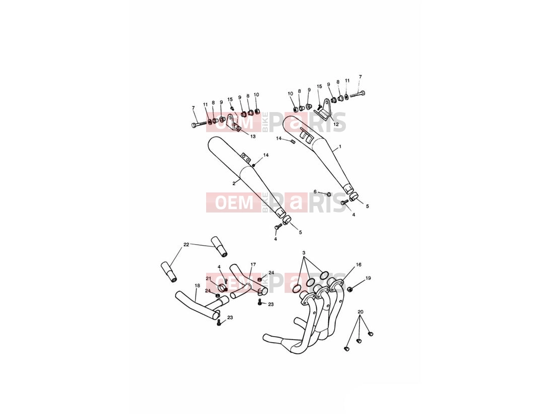 Triumph 1996 TRIDENT Exhaust System 29156 »