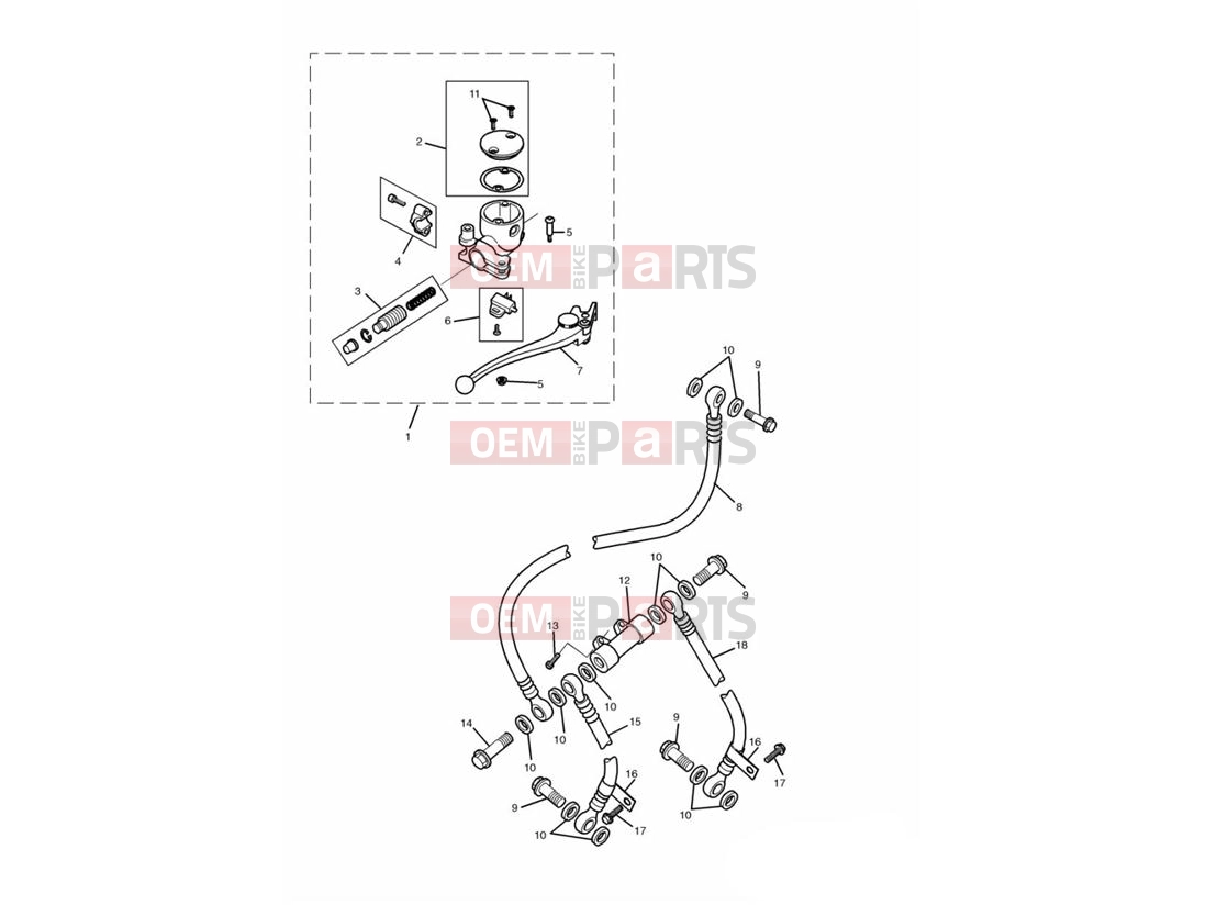 Triumph 2000 THUNDERBIRD SPORT Front Brake Master Cylinder
