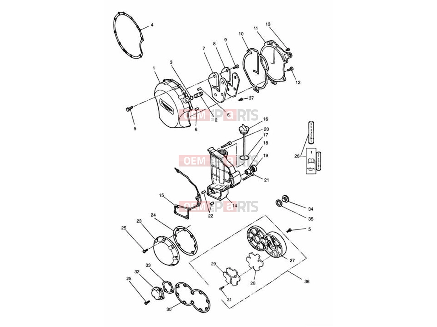 Triumph 1994 SPEED TRIPLE (CARBS) Engine Covers