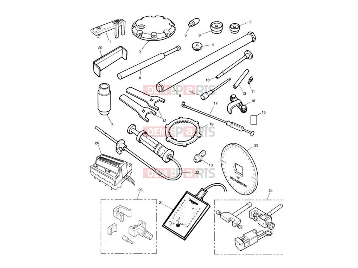 Triumph 1996 SPEED TRIPLE (CARBS) Service Tools