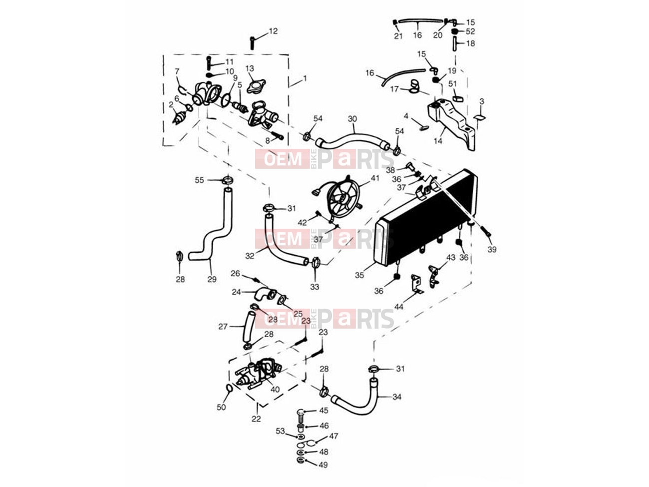 Triumph 2000 SPEED TRIPLE 885cc\955cc (EFI) > 141871 Cooling System 955cc Engine