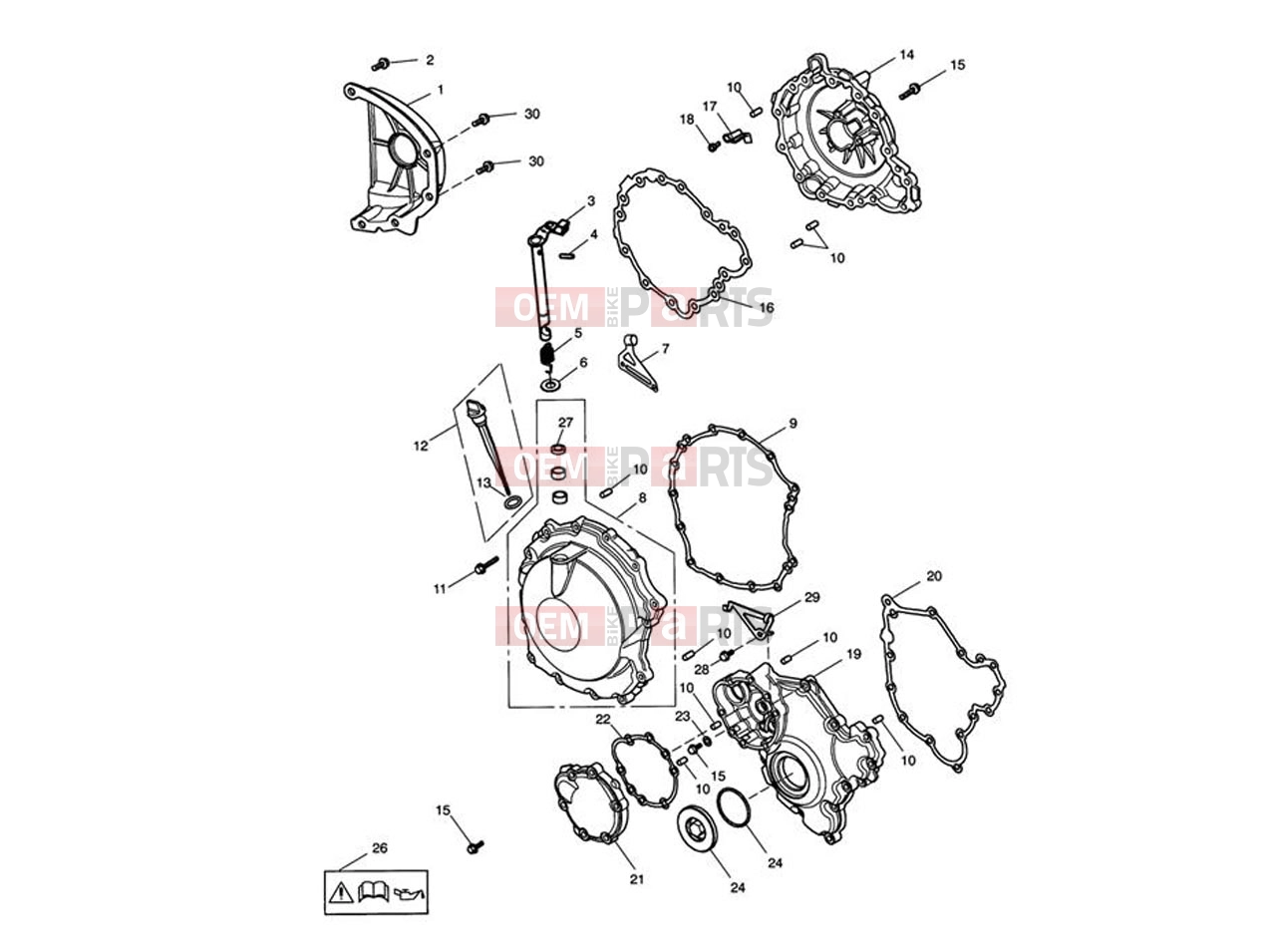 Triumph 2007 SPEED TRIPLE 210445 > 461331 Engine Covers