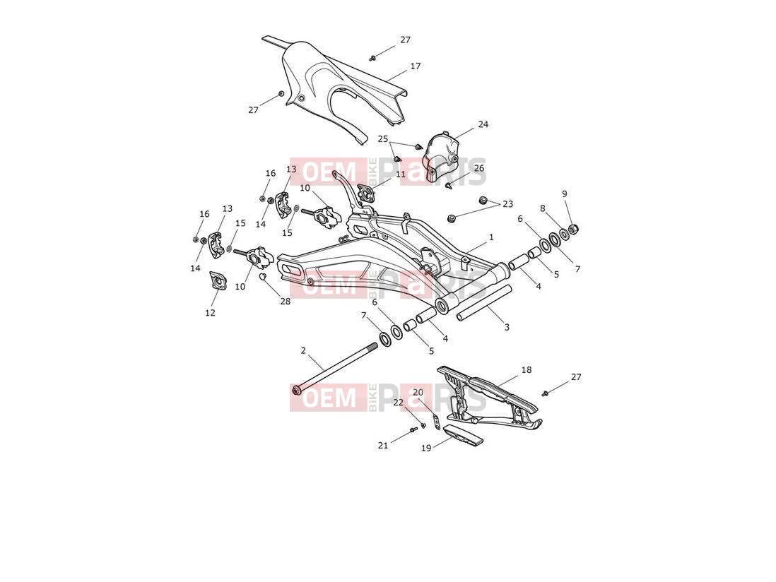 Triumph 2021 TRIDENT 660 Swingarm Assembly