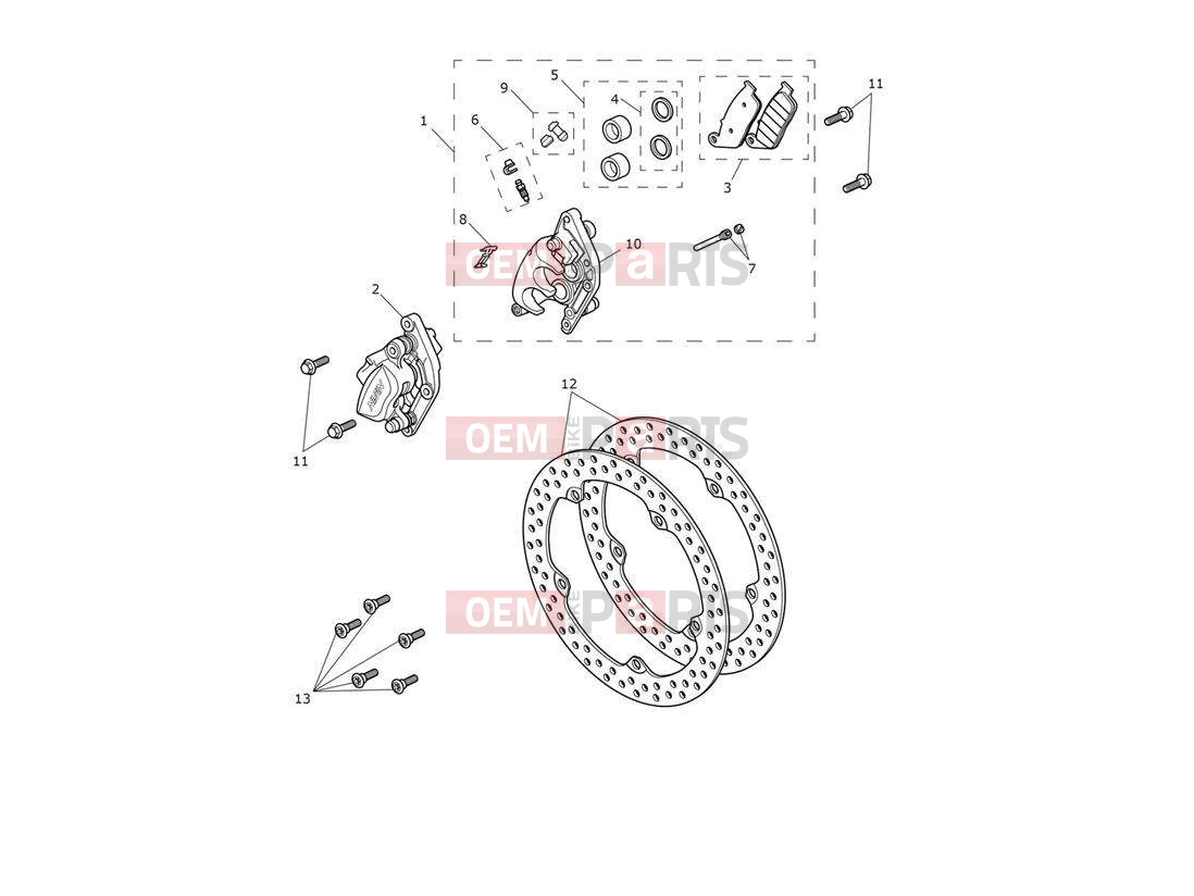 Triumph 2021 TRIDENT 660 Front Brake Caliper & Disc