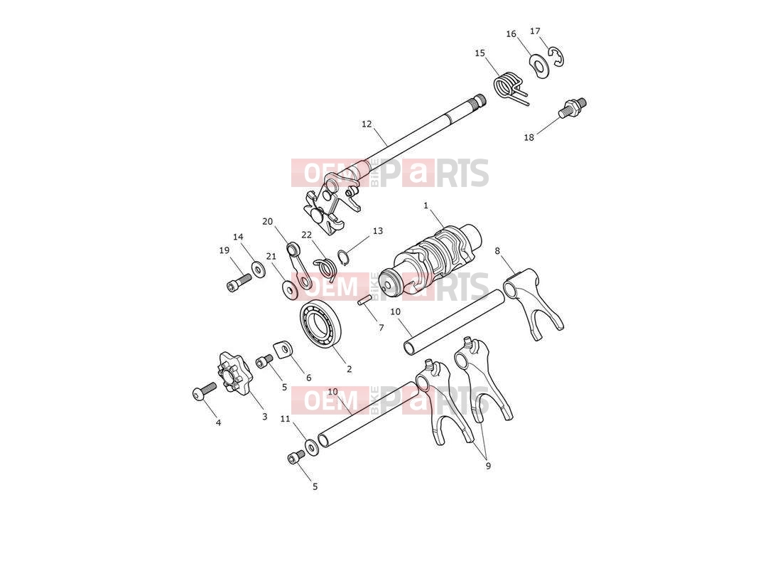 Triumph 2021 TRIDENT 660 Gear Selector Drum