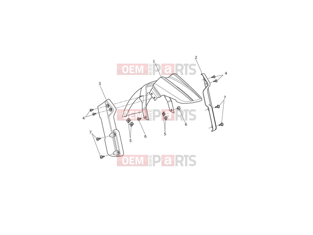 Triumph 2012 Tiger Explorer > 740276 TIGER EXPLORER Front Mudguard