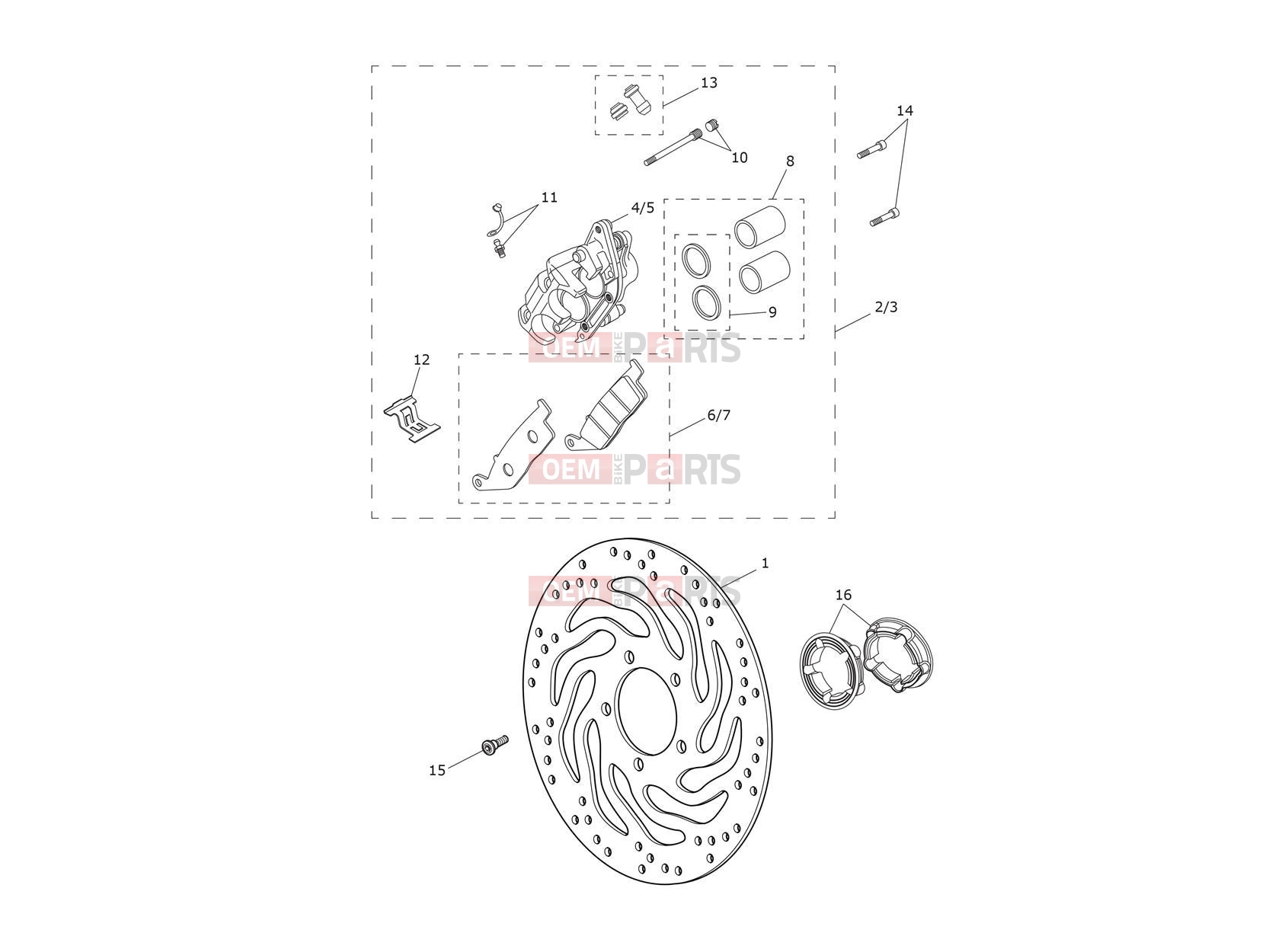 Triumph 2016 THRUXTON Front Brake Caliper & Disc