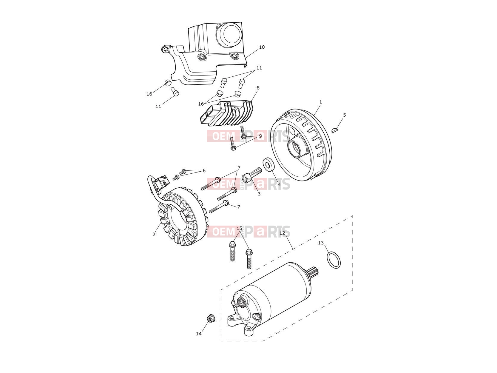 Triumph 2017 THRUXTON Alternator & Starter Motor