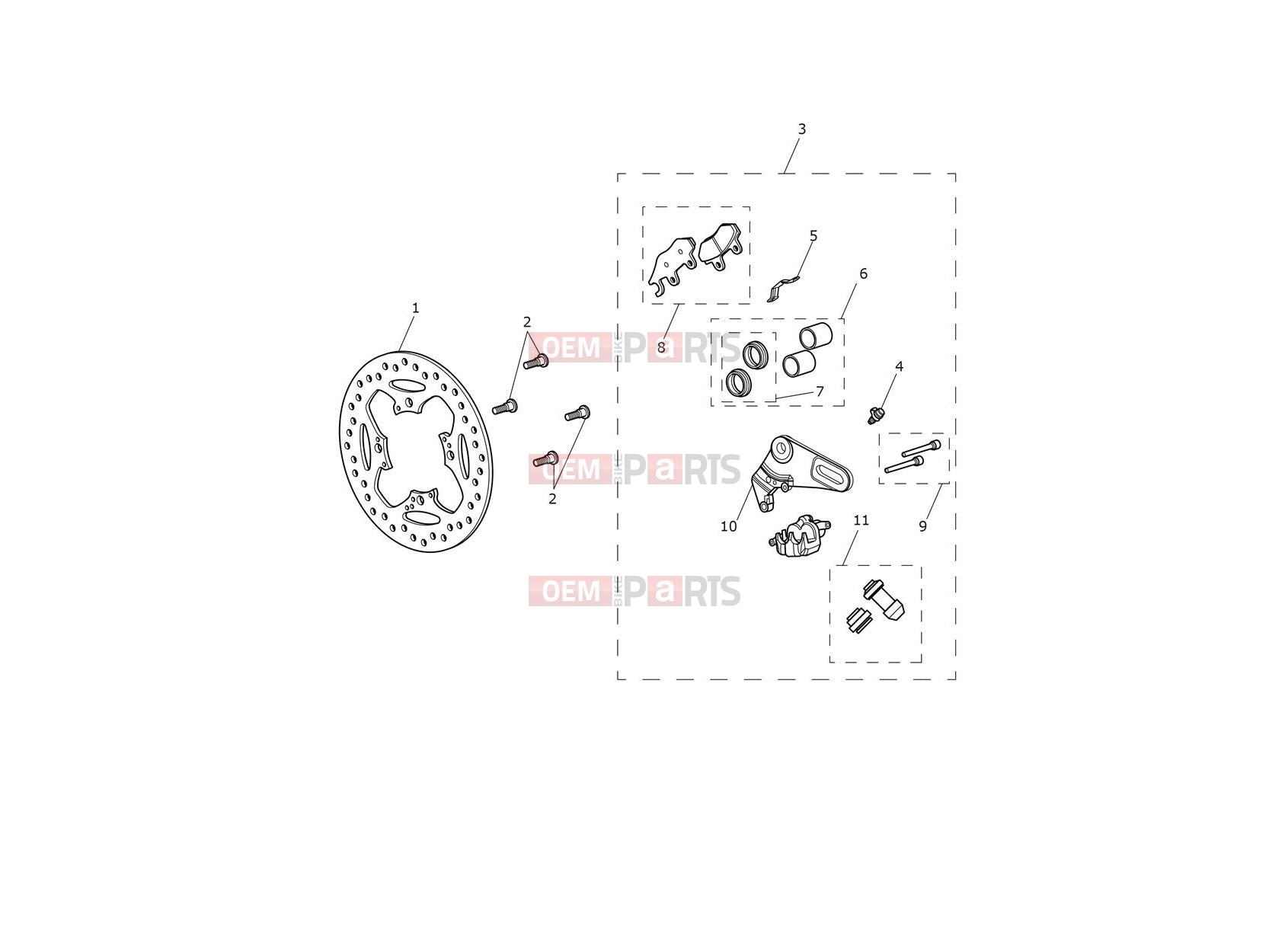 Triumph 2017 THRUXTON Rear Brake Caliper & Disc