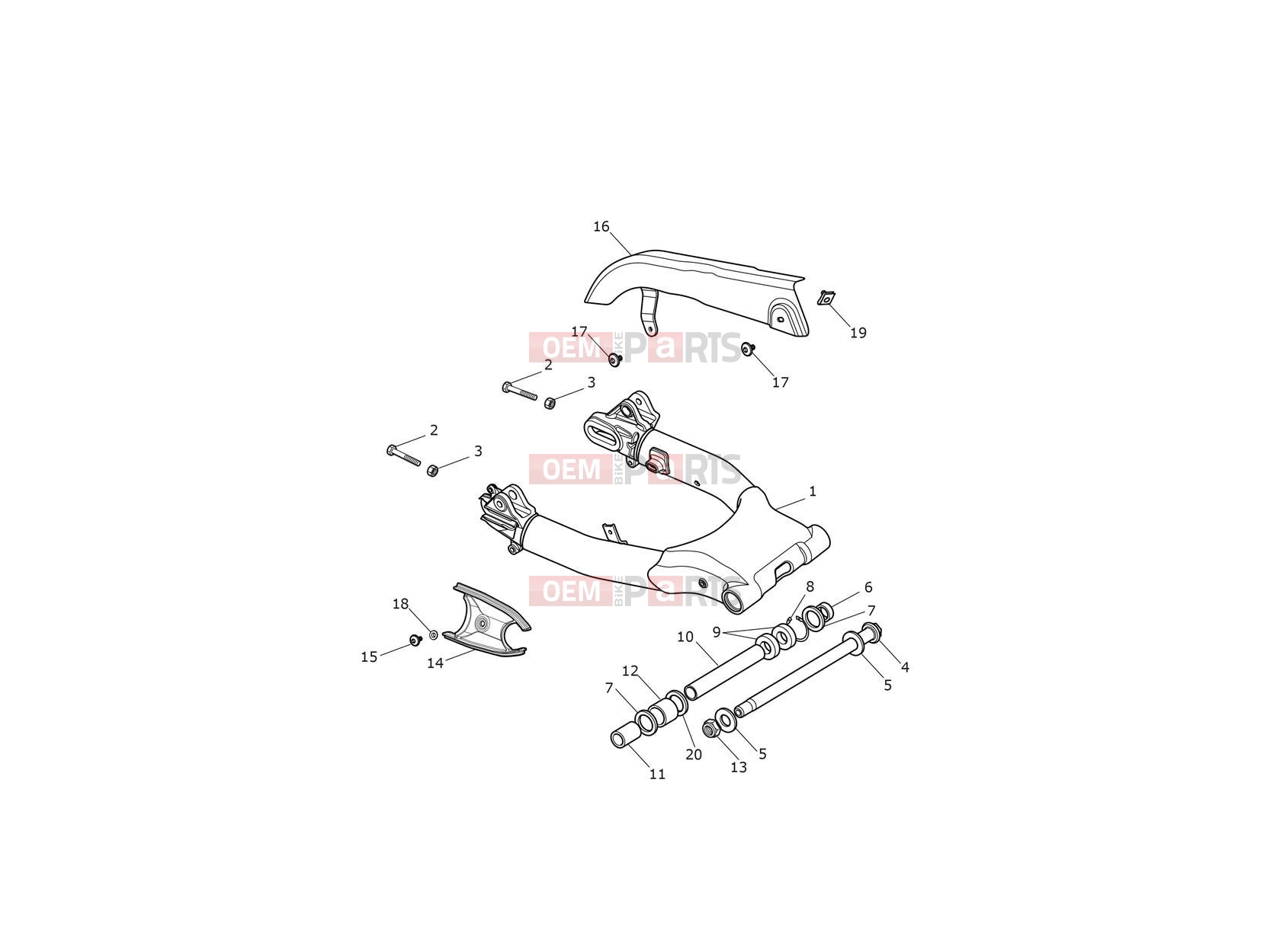 Triumph 2018 THRUXTON Swingarm Assembly
