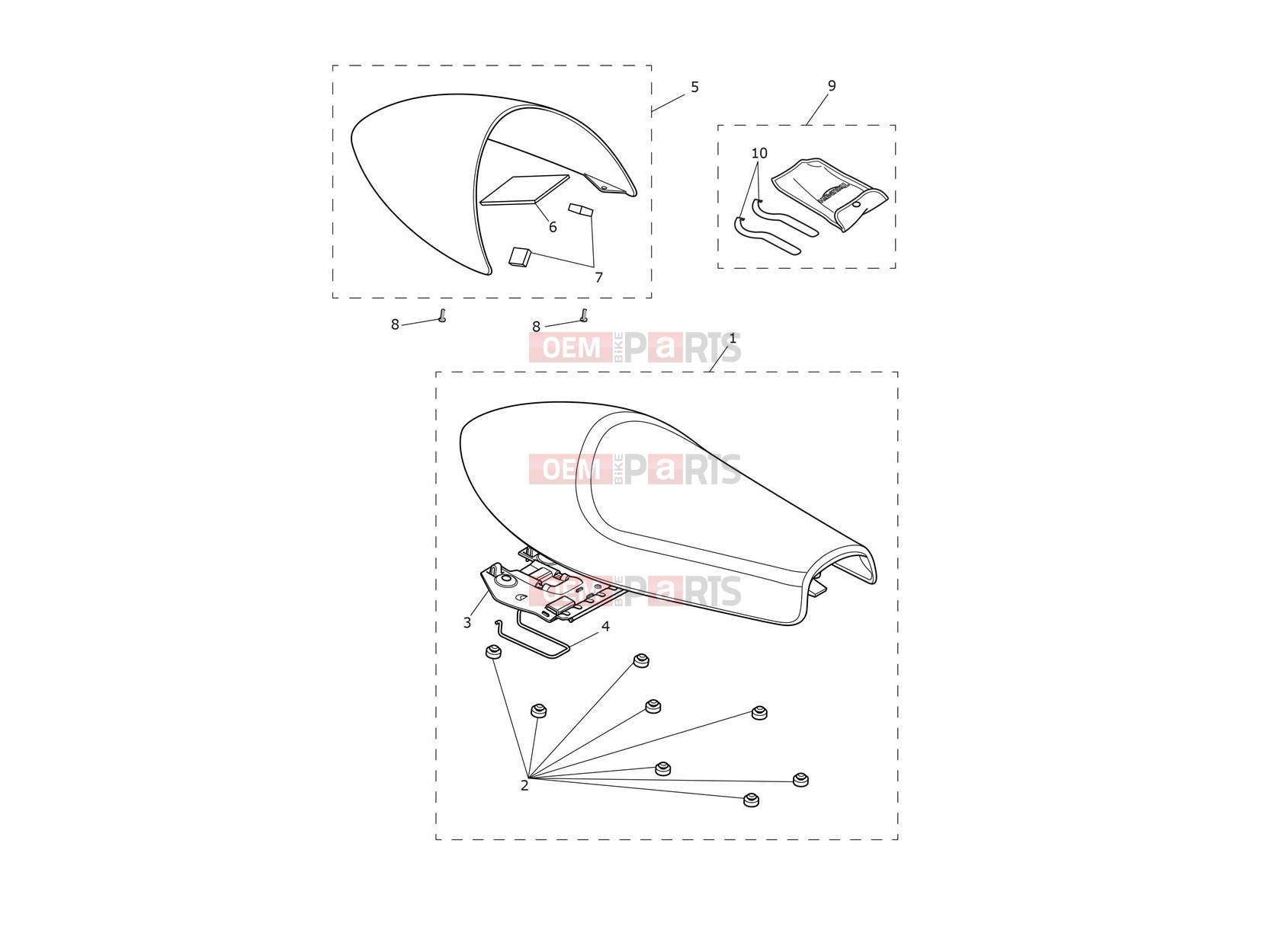 Triumph 2017 THRUXTON R Seat Assembly & Toolkit