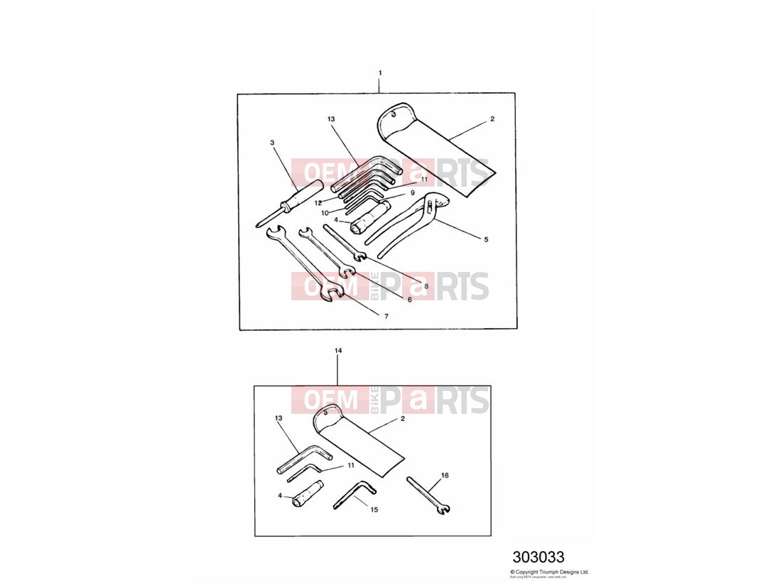 Triumph 1993 SPRINT CARBS Toolkit