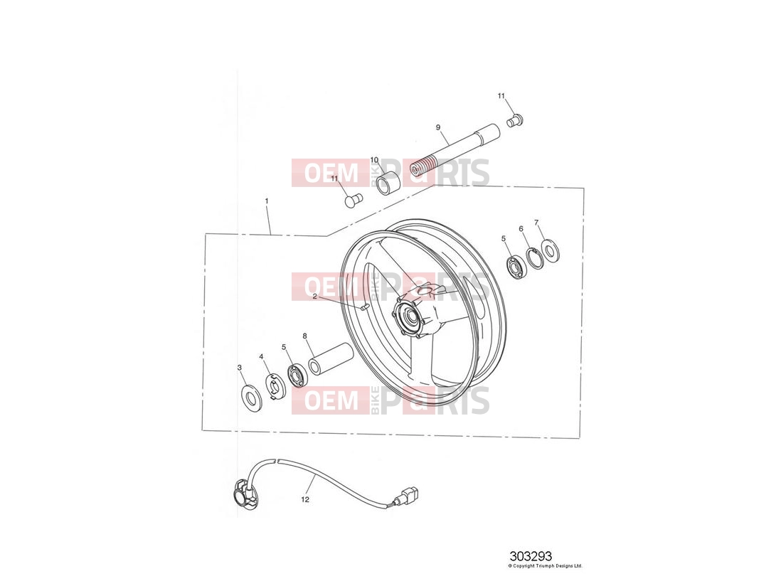 Triumph 2003 SPRINT RS 139277 > Front Wheel