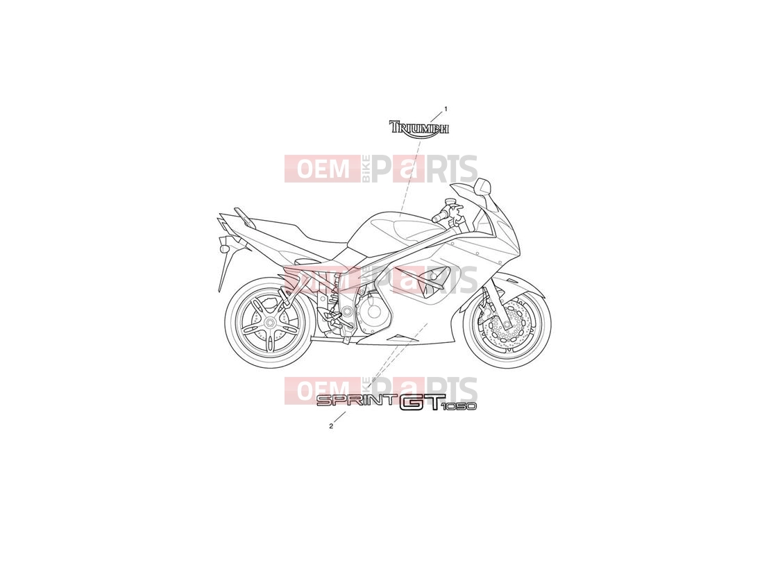 Triumph 2018 SPRINT GT Decals