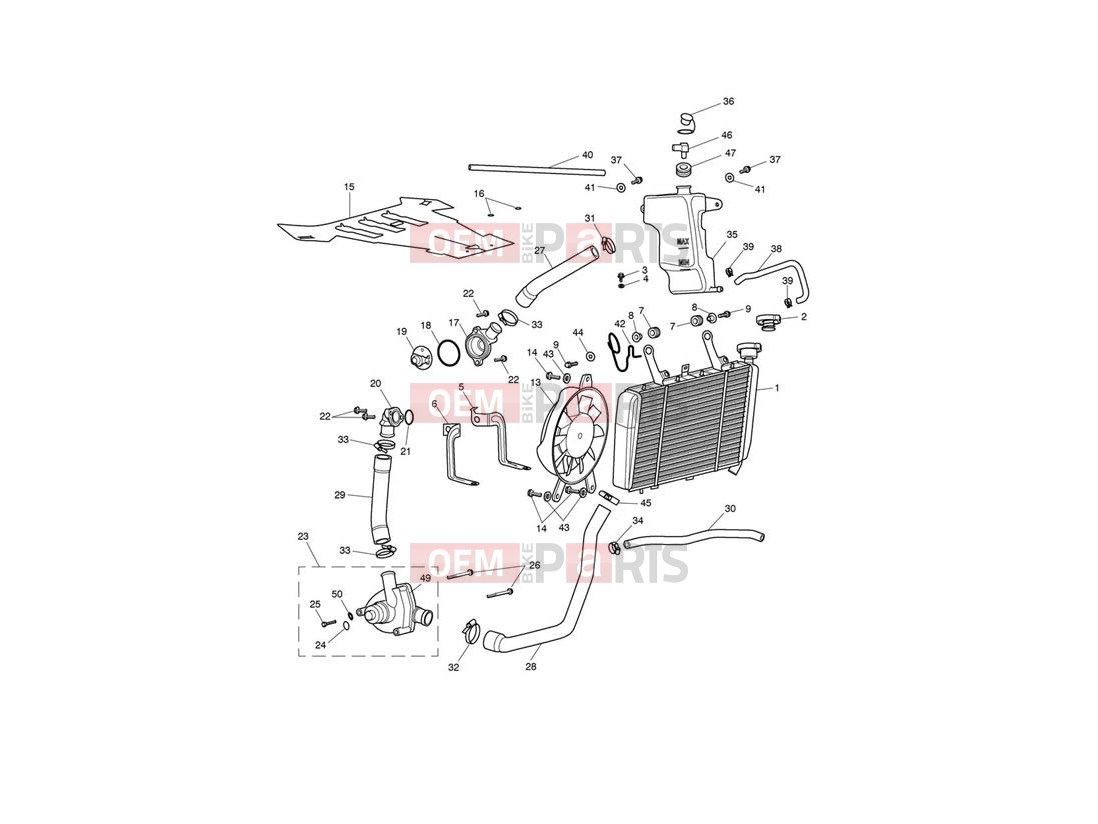 Triumph 2011 SPRINT GT Cooling System