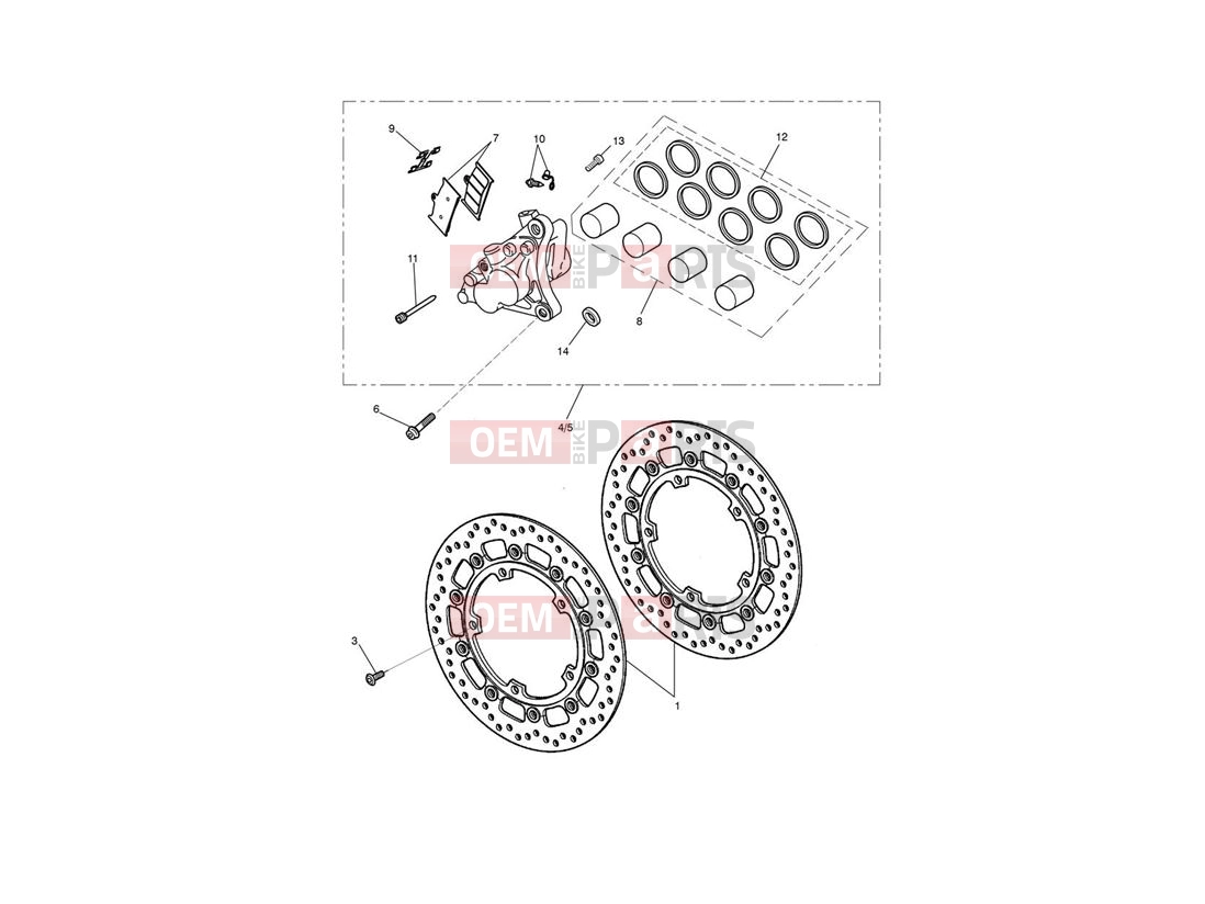 Triumph 2012 SPRINT GT Front Brake Caliper & Discs