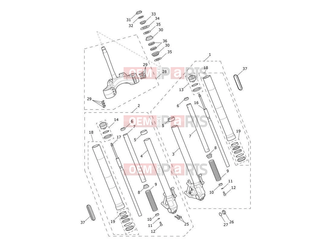 Triumph 2020 ROCKET 3 R Front Forks & Lower Yoke