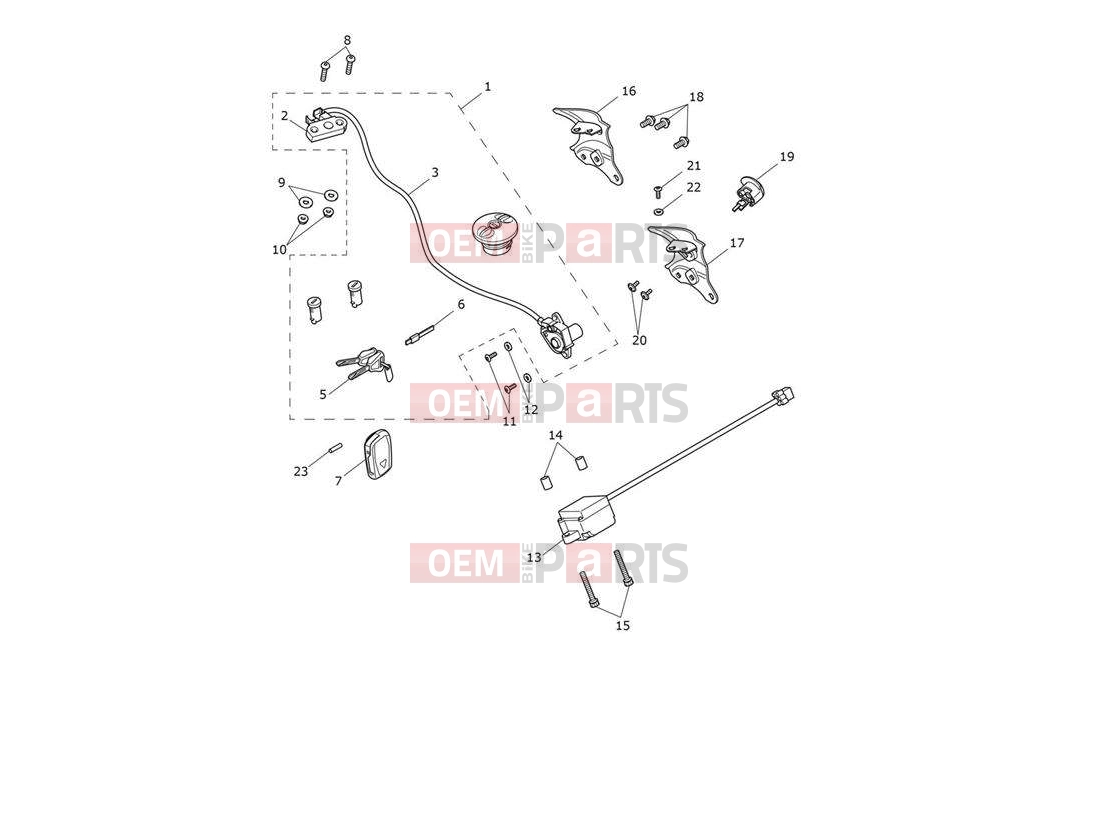 Triumph 2021 ROCKET 3 R Lockset