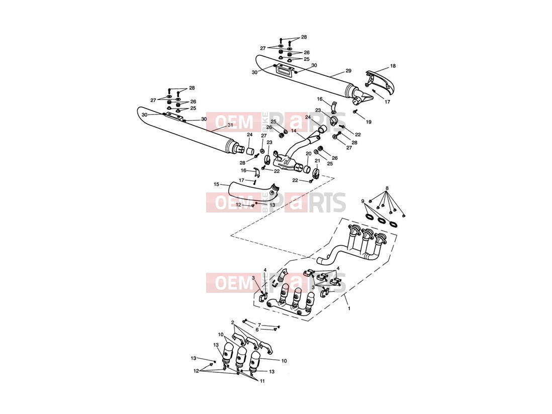 Triumph 2011 ROCKET III TOURING Exhaust System