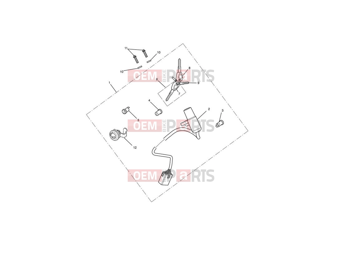 Triumph 2012 ROCKET III TOURING Ignition Switch, Lock Set 574821